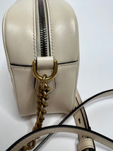 Gucci GG Marmont Small Cream Matelasse Shoulder Bag