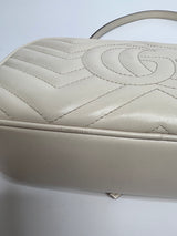 Gucci GG Marmont Small Cream Matelasse Shoulder Bag
