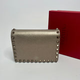 Valentino Rockstud Cross Body Bag in Gold Grained Leather