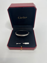 Cartier Love Bracelet in 18K White Gold and 4 Diamonds