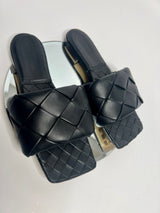 Bottega Veneta Black Lido Intrecciato Sandals (Size 39/ UK 6)