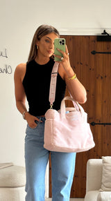 Miu Miu Pink Terry Cloth Tote Bag