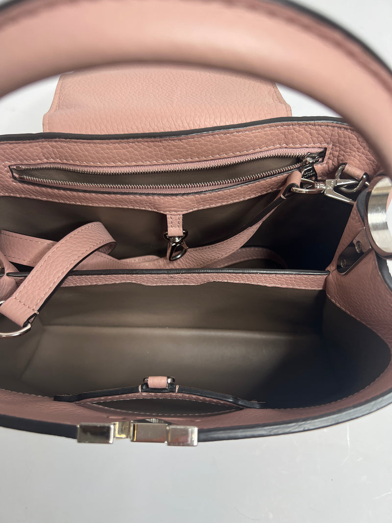 Louis Vuitton Capucines MM Bag In Magnolia Taurillion Leather