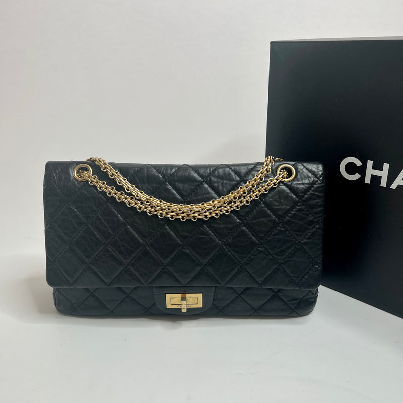 Chanel Large Black Quilted Reissue 2.55