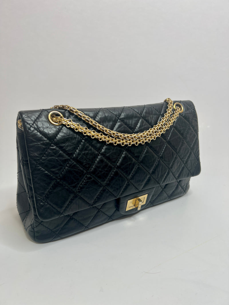 Chanel Large Black Quilted Reissue 2.55
