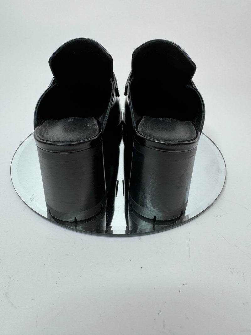 Hermès Black Flore 60 Mules (EU 38/ UK 5)