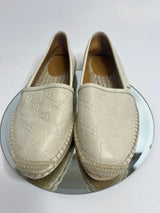 Gucci Espadrilles In Stone Leather(Size 37/UK4 )