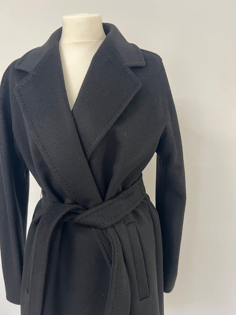 Max Mara Black Rispoli Cammello Coat (Size 12)