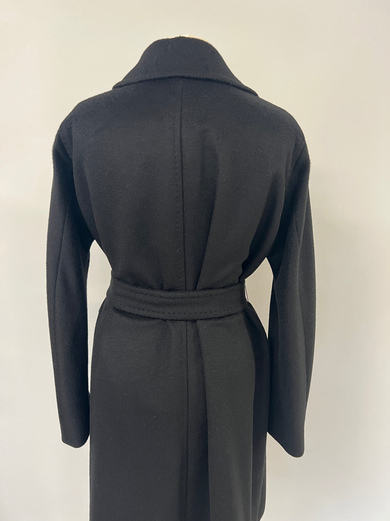 Max Mara Black Rispoli Cammello Coat (Size 12)