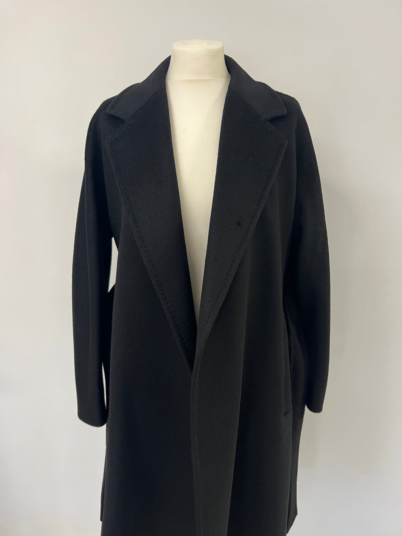Max Mara Black Rispoli Cammello Coat (Size 12)