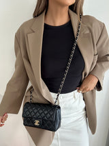 Chanel Mini Rectangle Bag In Black Lambskin