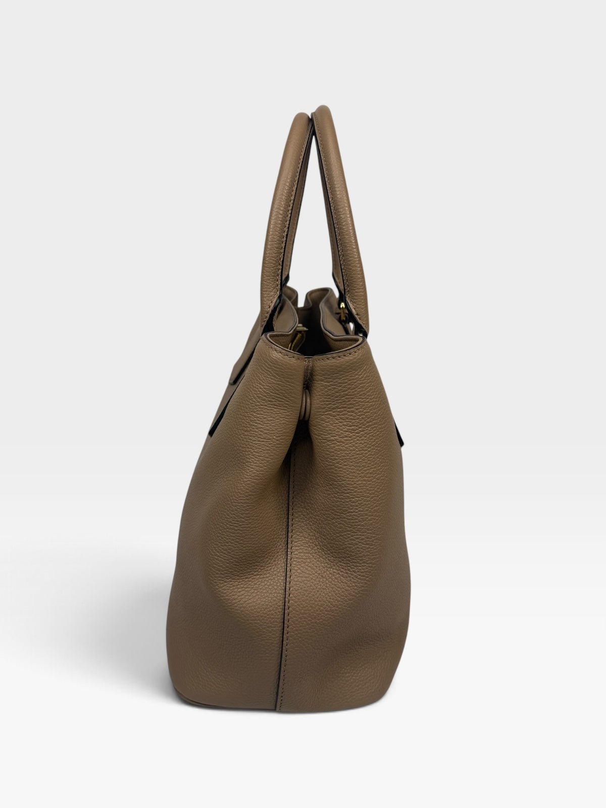 Prada Double Medium Tote In Blush Saffiano Leather With Gold Hardware. 100% authentic and pre loved in excellent condition.