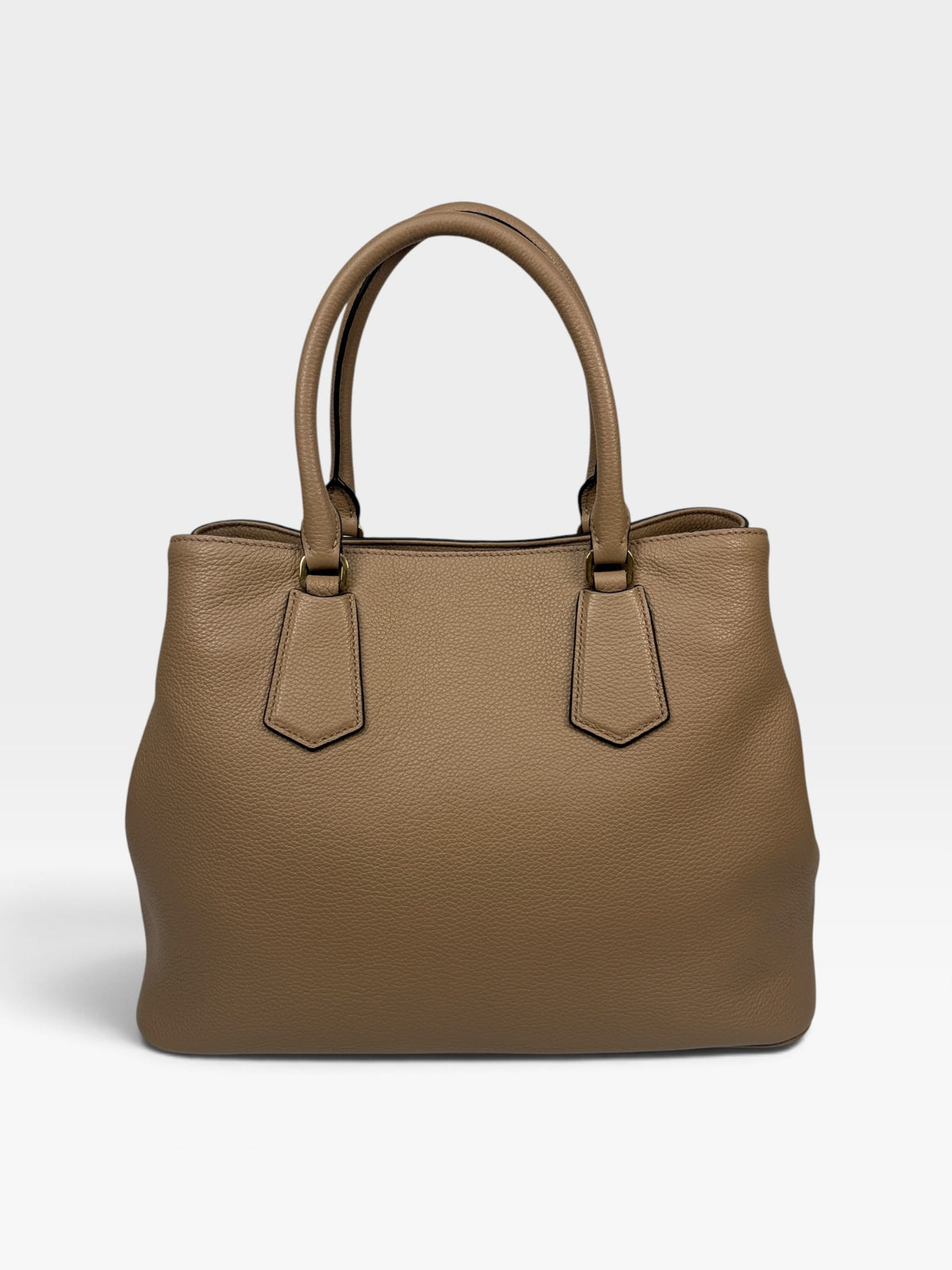 Prada Double Medium Tote In Blush Saffiano Leather With Gold Hardware. 100% authentic and pre loved in excellent condition.