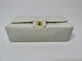 Chanel Vintage Classic Flap In White Lambskin