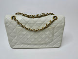 Chanel Vintage Classic Flap In White Lambskin