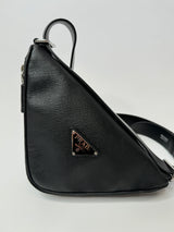 Prada Black Saffiano Leather Belt Bag