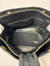 Chanel  Black Leather Supermodel Travel/Shoulder Bag