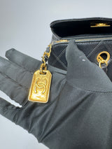 Chanel  Black Leather Supermodel Travel/Shoulder Bag