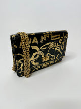 Chanel Calfskin 2.55 Graffiti Reissue Wallet On Chain