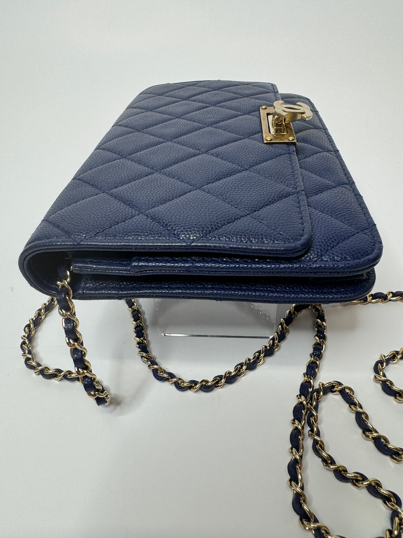 Chanel Double CC Golden Cross Wallet On Chain