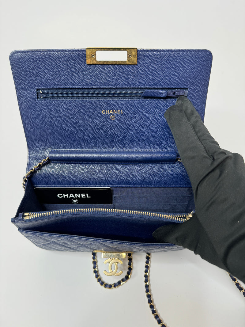 Chanel Double CC Golden Cross Wallet On Chain