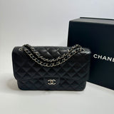 Chanel Black Caviar Leather Jumbo Classic Double Flap
