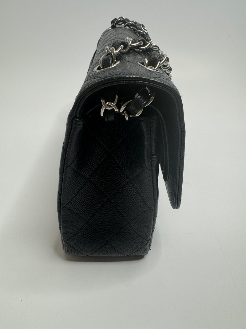 Chanel Black Caviar Leather Jumbo Classic Double Flap