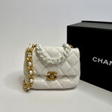 Chanel White Lacquered Flap Bag