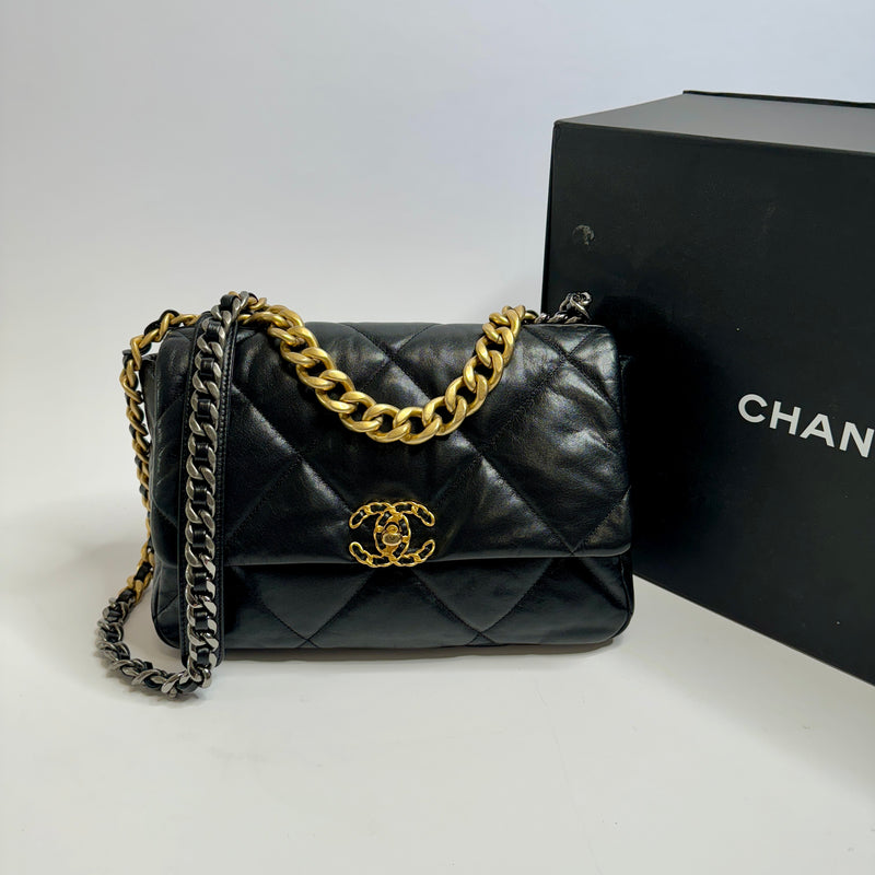 Chanel 19 Large In Goatskin Leather