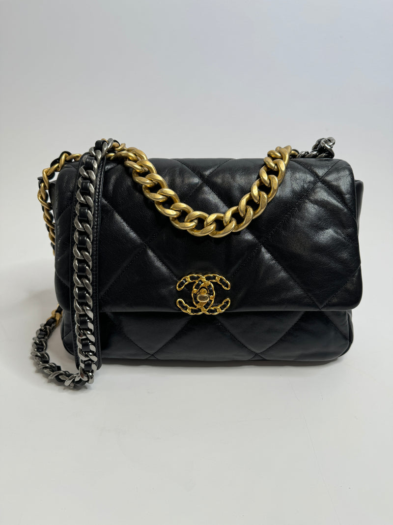 Chanel 19 Large In Goatskin Leather