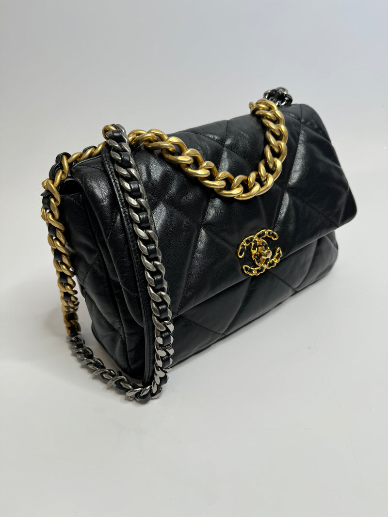Chanel 19 Large In Goatskin Leather
