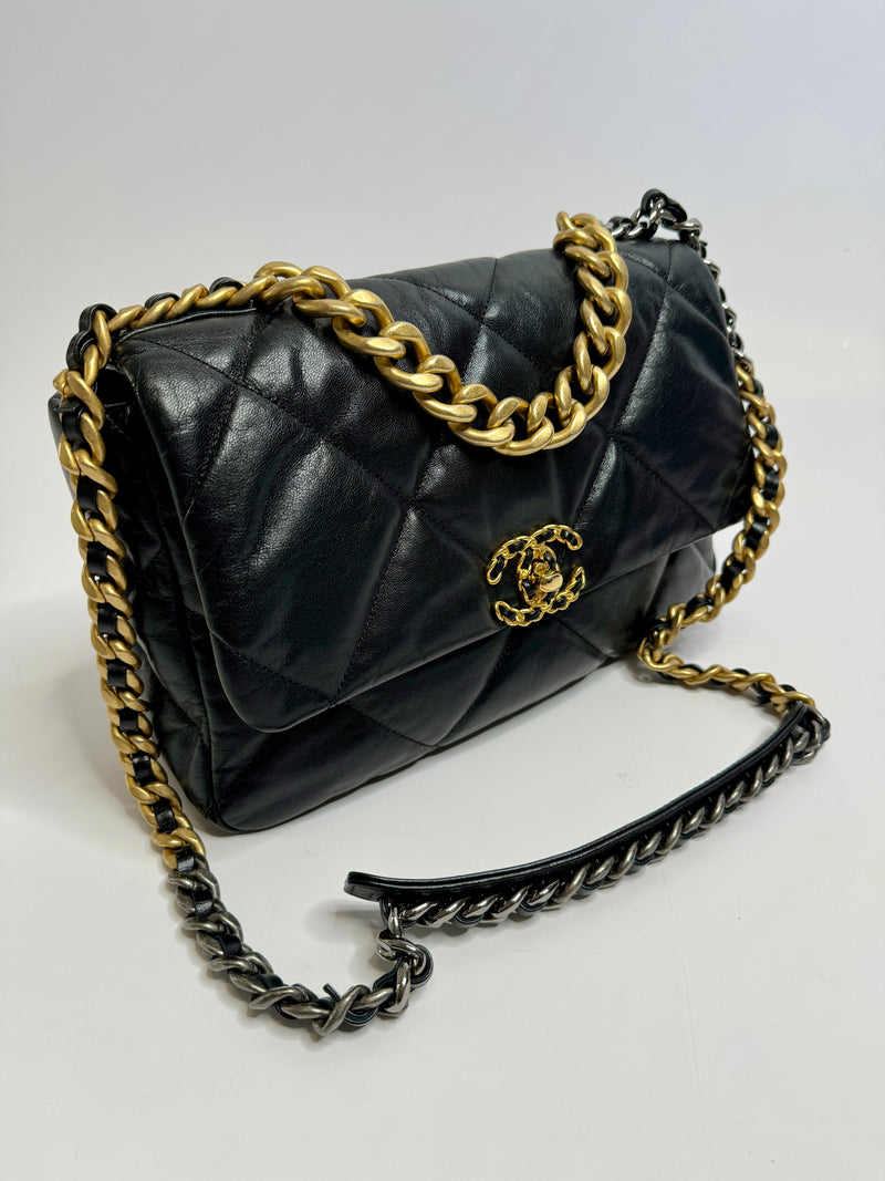 Chanel 19 Large In Goatskin Leather