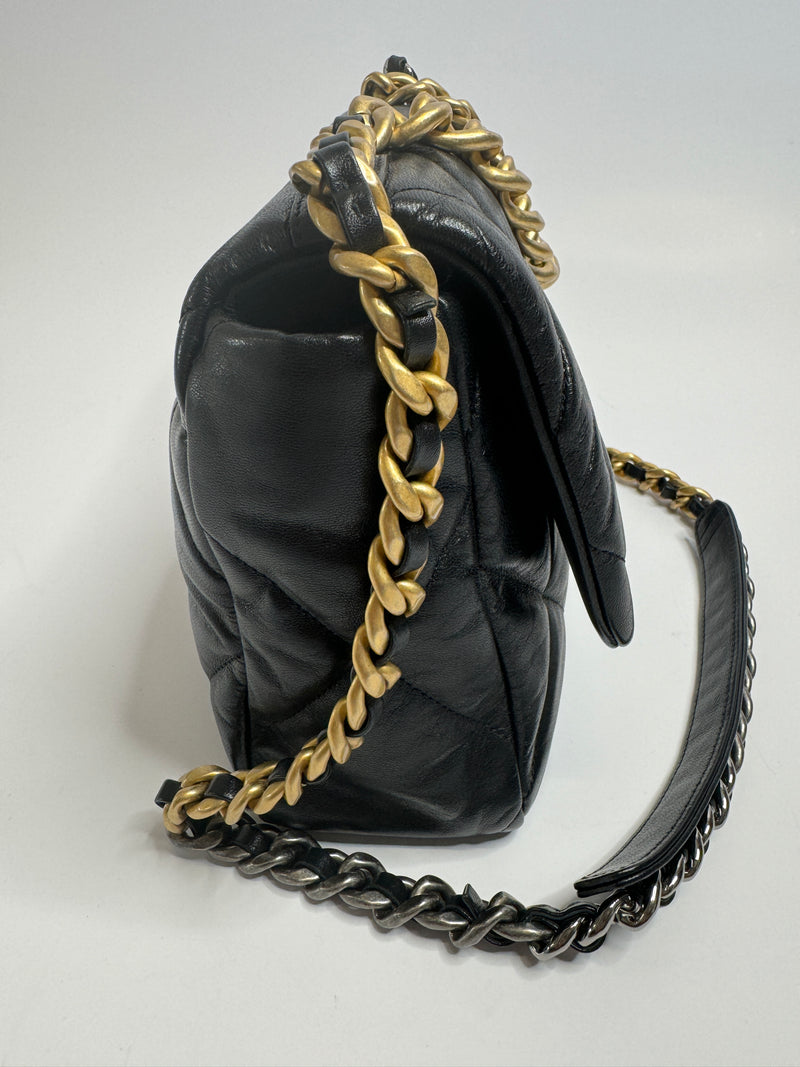 Chanel 19 Large In Goatskin Leather