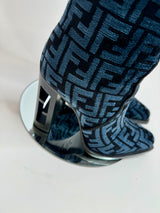 Fendi FF Chenille Knee Boots (Size 37/ UK 4)