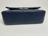 Chanel Navy Lambskin Leather Jumbo Classic Double Flap