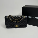 Chanel  Medium Classic Double Flap Caviar With Gold Hardware