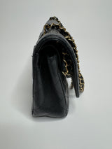 Chanel  Medium Classic Double Flap Caviar With Gold Hardware