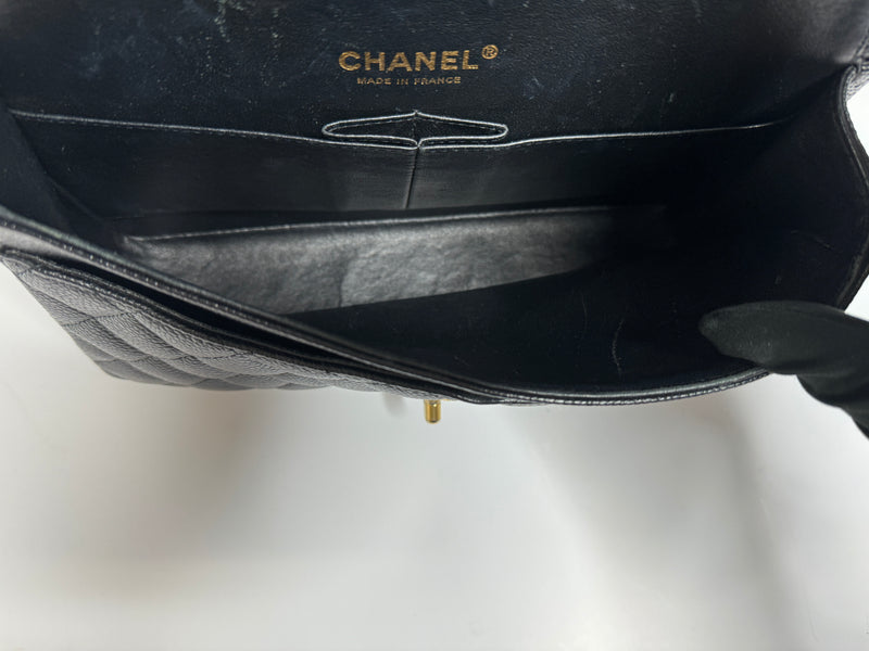 Chanel  Medium Classic Double Flap Caviar With Gold Hardware