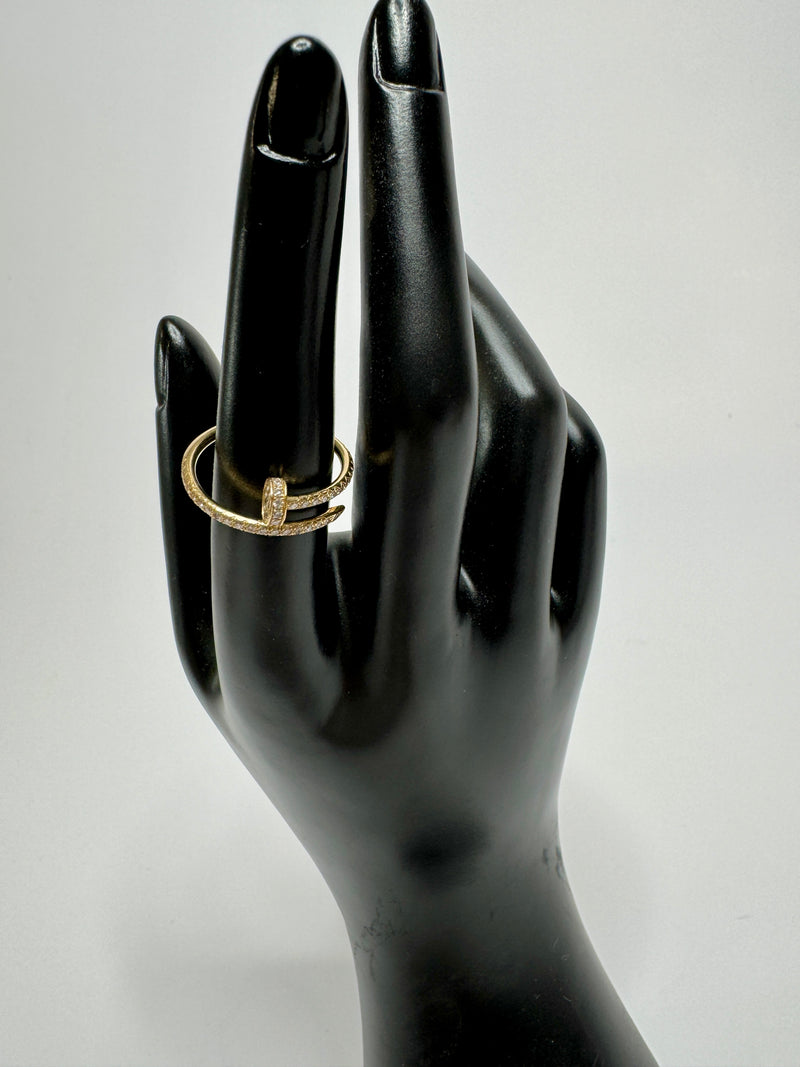 Cartier Yellow Gold Diamond Juste un Clou Ring (Size 57 - 8 - Q)