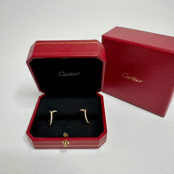 Cartier Yellow Gold Diamond Juste un Clou Earrings