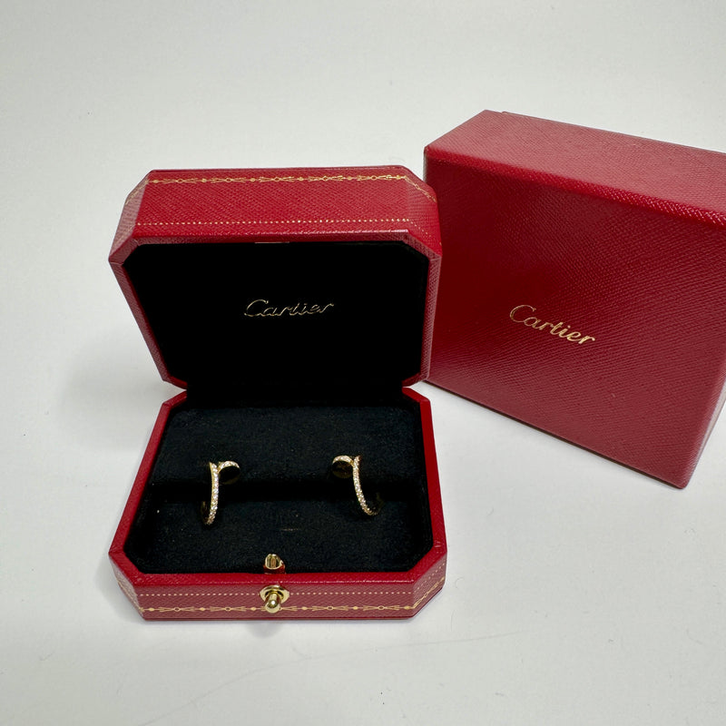 Cartier Yellow Gold Diamond Juste un Clou Earrings