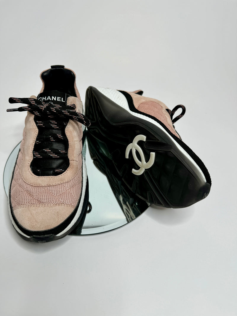 Chanel Fabric & Suede Calfskin Trainers  (40 /UK 7)
