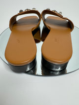Hermès Dune Sandals In Tan Leather (Size 39 /UK 6)