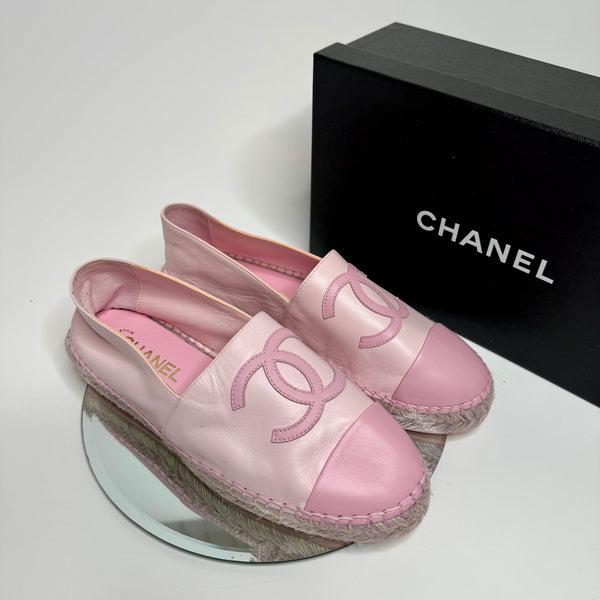 Chanel Pink Espadrilles (Size 39/ UK 6)