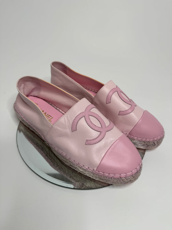 Chanel Pink Espadrilles (Size 39/ UK 6)