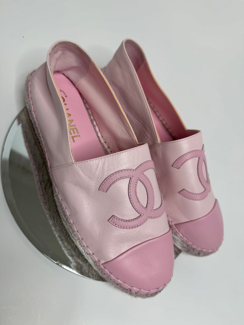 Chanel Pink Espadrilles (Size 39/ UK 6)