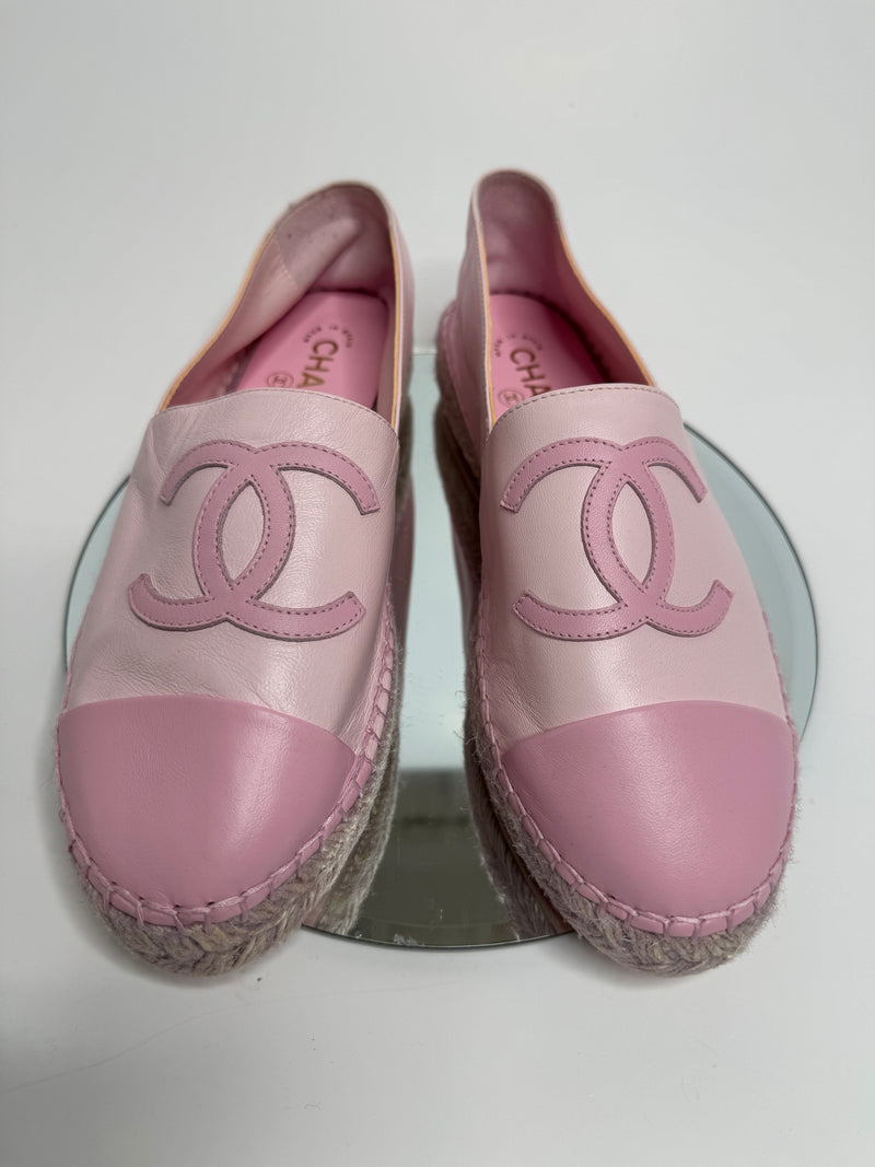 Chanel Pink Espadrilles (Size 39/ UK 6)
