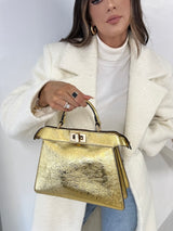 Fendi Versace Gold Peekaboo Bag