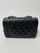 Chanel Mini Rectangle Flap Bag In Black Lambskin