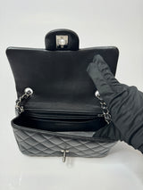 Chanel Mini Rectangle Flap Bag In Black Lambskin
